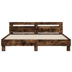 vidaXL Cadre de lit sans matelas chêne fumé 180x200 cm