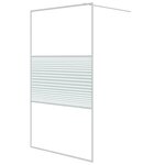 vidaXL Paroi de douche Blanc 115x195 cm Verre ESG transparent