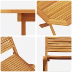 Set de jardin 5 pièces en bois d'acacia