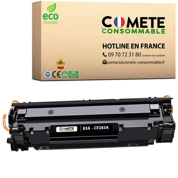 83A - 1 toner compatible HP 83A CF283A Noir - Entreprise française
