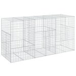 vidaXL Panier gabion avec couvercle 300x100x150 cm fer galvanisé