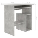 vidaXL Bureau Gris béton 80x45x74 cm Bois d’ingénierie