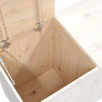 vidaXL Boîte à linge Blanc 88 5x44x66 cm Bois massif de pin