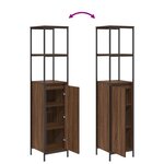 vidaXL Ensemble meubles salle de bain 3 pièces - Bois d'ingénierie chêne brun