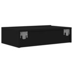 vidaXL Meuble TV avec éclairage LED noir 60x35x15 5 cm