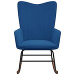 vidaXL Chaise à bascule Bleu Velours