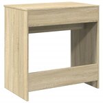 vidaXL Coiffeuse avec miroir chêne sonoma 73x46 5x120 cm