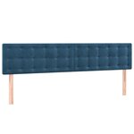 vidaXL Tête de lit à LED Bleu foncé 160x5x78/88 cm Velours