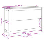vidaXL Lit surélevé de jardin 119 5x40x78 cm bois de pin massif