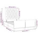 vidaXL Cadre de lit sans matelas noir 120x200 cm tissu