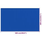 vidaXL Tapis de tente 300x500 cm Bleu PEHD