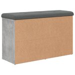 vidaXL Banc à chaussures gris béton 82x32x50 cm bois d'ingénierie
