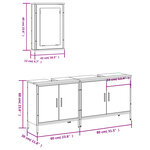 vidaXL Ensemble de meubles de salle de bain 3 Pièces chêne sonoma