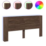vidaXL Armoire tête de lit avec LED chêne marron 200x16 5x103 5 cm