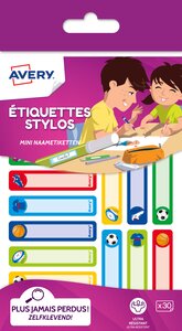 30 étiquettes stylos
