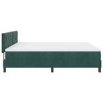 Lit box spring vidaXL avec matelas vert foncé 200x200 cm velours