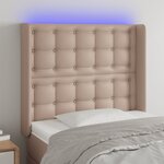vidaXL Tête de lit à LED Cappuccino 103x16x118/128 cm Similicuir