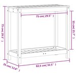vidaXL Table de rempotage avec étagère cire marron bois massif de pin