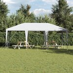 vidaXL Tente de fête blanche 6x4 m PE
