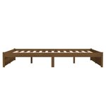 vidaXL Cadre de lit sans matelas marron miel bois massif 150x200 cm