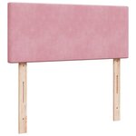 vidaXL Sommier à lattes de lit avec matelas rose 120x190 cm velours