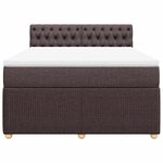 vidaXL Sommier à lattes de lit avec matelas Marron foncé 140x200 cm
