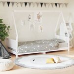 vidaXL Cadre de lit pour enfants blanc 80x200 cm bois de pin massif