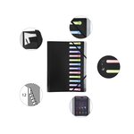 Trieur polypropylène 3 rabats 12 compartiments OPAK - Noir EXACOMPTA