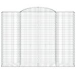 vidaXL Paniers à gabions arqués 11 Pièces 300x50x220/240 cm fer galvanisé