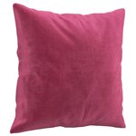 vidaXL Canapé 2 places avec oreillers bordeaux 120 cm velours