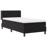 Lit Box Spring vidaXL avec Matelas Noir 100x200 cm Velours