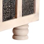 vidaXL Boîte de rangement Blanc 110x40x45 cm Bois d'acacia massif