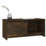 vidaXL Meuble TV Chêne fumé 90x35x40 cm Bois d'ingénierie