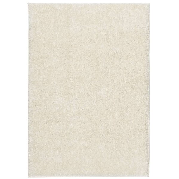 vidaXL Tapis ISTAN à poils longs aspect brillant crème 140x200 cm