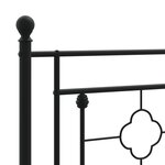 vidaXL Tête de lit métal noir 160 cm