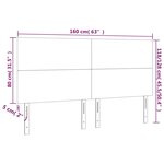 vidaXL Têtes de lit 4 Pièces Noir 80x5x78/88 cm Tissu