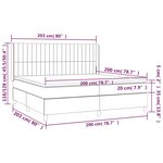vidaXL Sommier à lattes de lit avec matelas Marron foncé 200x200 cm