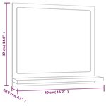 vidaXL Miroir de bain Sonoma gris 40x10 5x37 cm Bois d'ingénierie