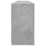 vidaXL Buffet avec lumières LED gris béton 202x37x67 cm