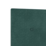 Tête de lit LED vidaXL Capitonnée Vert Foncé 90 cm Velours