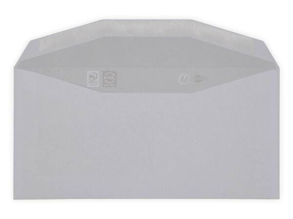 Lot de 500 enveloppe dl2 avec fenêtre blanche 114 x 229 mm