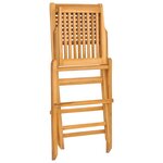 vidaXL Chaises de jardin pliantes lot de 2 47x62x90cm bois massif teck