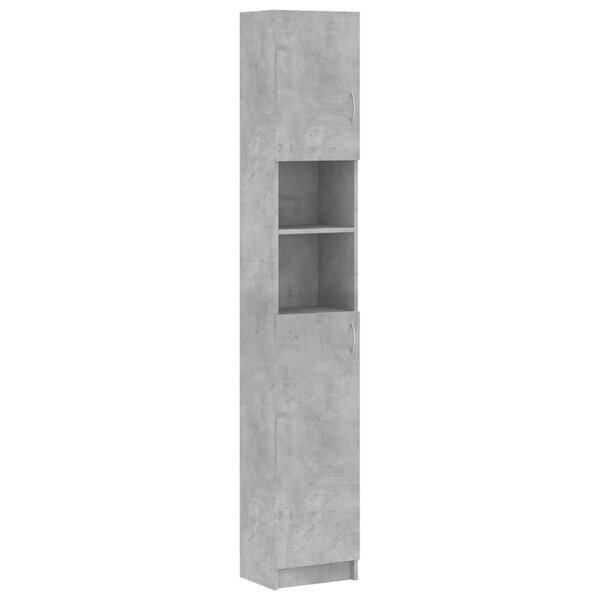 vidaXL Armoire de salle de bain Gris béton 32x25 5x190 cm Aggloméré