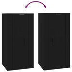 vidaXL Meuble TV mural Noir 40x34 5x80 cm