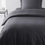 Housse de couette - 140 x 200 cm uni - Fusain