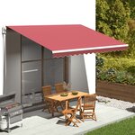 vidaXL Tissu de remplacement pour auvent Bordeaux rouge 4 5x3 m