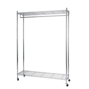 Vestiaire portant de bureau mobile - chromé
