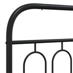 vidaXL Cadre de lit métal sans matelas avec pied de lit noir 90x190 cm
