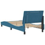 vidaXL Cadre de lit avec lumières LED bleu 80x200 cm velours