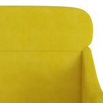 vidaXL Fauteuil Jaune 63x76x80 cm Velours